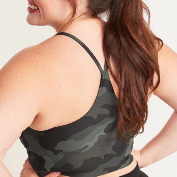 Old Navy Powersoft Longline Sports Bra Grey Camo - Picture 6 of 6